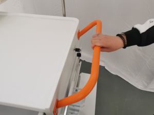 Nieuwe design koudgewalst stalen ziekenhuis instrumentenkar met vier laden en een draagvermogen van 50 lb voor spoedeisende behandelingen - Product Image 2