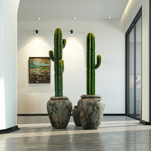 Grandes plantes de <span class=keywords><strong>cactus</strong></span> tropicaux artificiels de luxe paysage décoratif d'intérieur à haute assurance pour salon extérieur en PU - Product Image 4