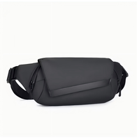 Sac de poitrine pour homme haut de gamme, imperméable, en tissu Oxford durable, avec fermeture éclair, polyvalent, petit sac à bandoulière, sport, déplacements, portable