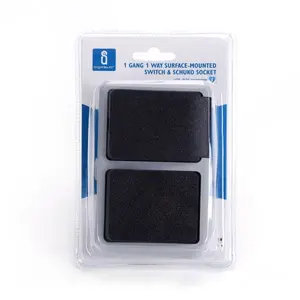 Interruttore e presa per montaggio superficiale, 1 via, colore grigio, ideale per collegare dispositivi elettrici in ambienti domestici e - Product Image 2