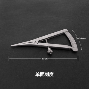 Regla medidora de párpados de acero inoxidable, instrumento para medir párpados, instrumento para cirugía estética, compás. - Product Image 1