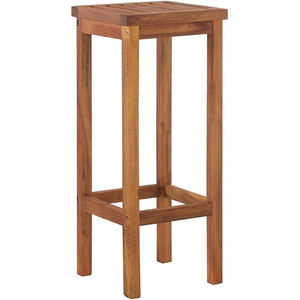 بيع بالجملة تصميم عصري من الخشب الصلب مربع مقعد بار مقاعد أكاسيا مع مسند للقدم لغرفة الطعام بالمطبخ - Product Image 2
