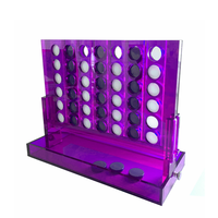 Jeu de connecteur quatre en ligne miniature en acrylique personnalisé, noir et blanc, en lucite, jeu de société quatre en ligne en acrylique pour enfants