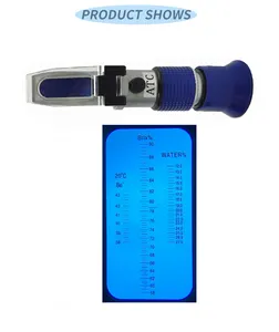 Refractómetro de miel portátil utilizado para medir el contenido de azúcar Índice de refracción Baume y concentración de agua