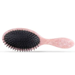 Art créatif Original démêlant écaille de tortue peigne personnalisé à la main acétate de cellulose anti-enchevêtrement brosse à cheveux pour cheveux bouclés