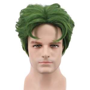 <span class=keywords><strong>Peluca</strong></span> de Halloween para Hombre, <span class=keywords><strong>Verde</strong></span>, Corta, Estilo <span class=keywords><strong>Payaso</strong></span> de Dibujos Animados, Hecha a Máquina con Fibra Resistente a Altas Temperaturas, para Actuaciones en Escenario - Product Image 2