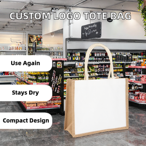 ถุงช้อปปิ้งผ้าฝ้ายรีไซเคิล 100% เป็นมิตรกับสิ่งแวดล้อม พิมพ์โลโก้ตามสั่ง ปริมาณสั่งซื้อขั้นต่ำน้อย พร้อมซิปปิดและหูหิ้วยาว - Product Image 2