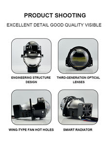 Nouveau Design 68w CSP Phares Led Auto Ventilateur Intégré Refroidissement Bi Led Projecteur Lentille Phares pour Audi A4 B5 <span class=keywords><strong>Honda</strong></span> Civic - Product Image 4