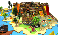 Nannan Grand équipement commercial de haute qualité pour enfants Tunnel de terrain de jeu intérieur Bateau de pirate en plastique Parc d'aventure pour tout-petits