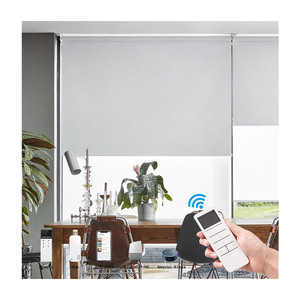 Persianas de cortina de motor de Ventanas inteligentes, persianas motorizadas en negro, persianas eléctricas de persiana enrollable remota de automatización del hogar <span class=keywords><strong>Alexa</strong></span> - Product Image 1