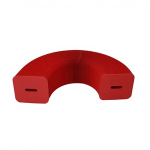 Portable Foldable Accordion Kraft Paper <strong>Bench</strong> with Pu <strong>Pad</strong> with Fashion Design for Easy Storage and Transport Home Decor - Product Image 3