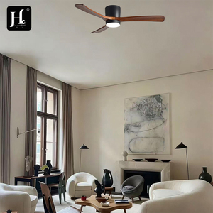 Ventilador de techo eléctrico de lujo de 52 pulgadas con motor Zhongshan DC, aspas de madera maciza, control remoto y luz para uso doméstico y hotelero. - Product Image 6