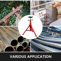 Support de tuyau fixe 1107 avec tête en V, support de tube industriel professionnel portable pour soutenir les tubes jusqu'à 12 pouces