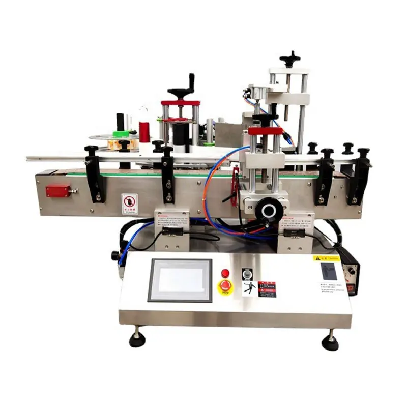 FRP-90RD Desktop Label Applicator Machine Ronde Fles Blikjes Potten Positionering Automatische Etiketteermachine