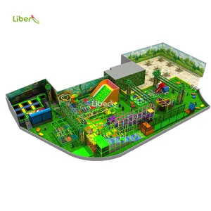 Liben Large Fresh Forest Nature Children's Indoor Play Centre Climbing Ninja Trampoline Indoor Soft Play Equipment for Sale