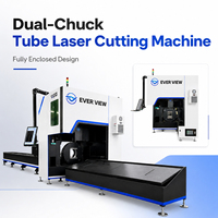 EVER VIEW Mini machine de découpe laser à fibre 1500W à refroidissement par eau, compacte, avec système de contrôle CNC Ruida 5 axes, multifonctionnelle