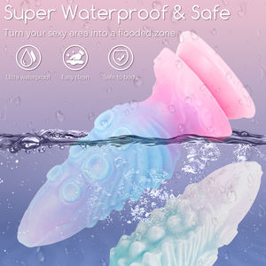 Plug Anale a Coda di Drago Fluorescente con Ventosa, Dildo in Silicone a Tema Fantasy per Giochi Avventurosi - Product Image 3