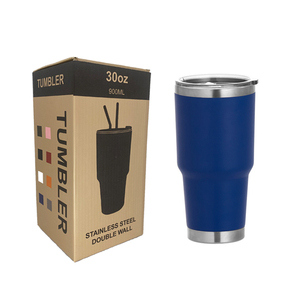 Custom Classic Modern Party Double Wall Vacuum Insulated 30oz Stainless Steel Tumbler with Handle and Lid Leak-Proof BPA Free - Product Image 4