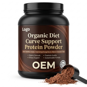 Protéine en poudre pour repas pour adultes, saveur chocolat naturel, à action rapide, soutien diététique, boost d'énergie, qualité supérieure, biologique, halal, ODM - Product Image 1