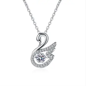 New trend of personality agile Swan necklace fashion beating heart Factory outlet