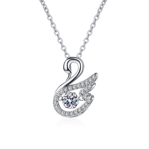 Nueva tendencia de personalidad ágil Cisne collar <span class=keywords><strong>moda</strong></span> corazón latiendo Salida de fábrica - Product Image 1