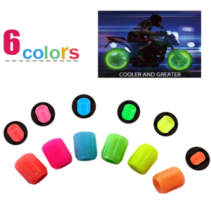 Cache-valve universel lumineux bleu vert rouge jaune rose pour voiture, moto, vélo - Product Image 1