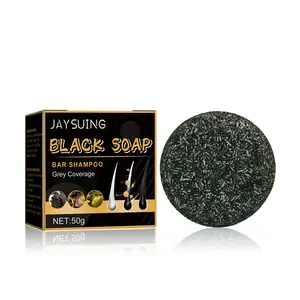 Jaysuing Alta Qualidade Escuro Grosso Cuidados Com O Cabelo Limpeza do couro cabeludo Macio e Suave Cabelo Forte e Reafirmante Shampoo Black Hair Soap