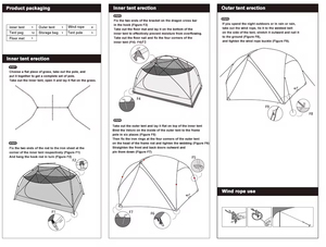 เต็นท์แคมป์ปิ้งพับได้แบบกันน้ำ วัสดุอลูมิเนียมอัลลอยด์น้ำหนักเบาพิเศษ สำหรับเดินป่าและแบกเป้ 4 ฤดู รุ่น Custom <span class=keywords><strong>Vidalido</strong></span> PU2500mm แบบสองชั้น - Product Image 2