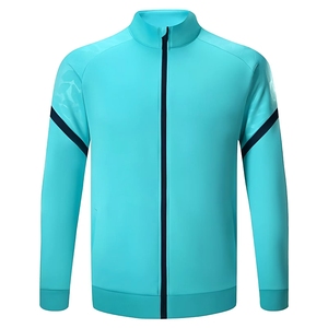 Commercio all'ingrosso giacca da calcio da Jogging invernale <span class=keywords><strong>Slim</strong></span> Fit Oem da uomo Top tuta felpa con cerniera magliette da calcio - Product Image 5