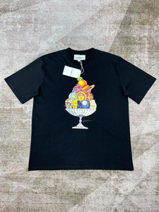 Para <span class=keywords><strong>Casablanca</strong></span> 100% Camiseta de algodón Impresión digital de manga corta Patrón de tela de punto holgado Comercio electrónico transfronterizo - Product Image 4