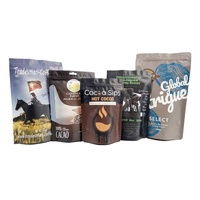 Op maat gedrukte 250g 500g 1kg aluminiumfolie stand-up zakjes met zijvouw zonder ventiel voor koffie, hitteverzegeld