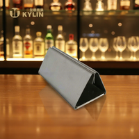Support de menu triangulaire en métal de haute qualité et pratique de la chine avec une plaque de métal lourd à l'intérieur