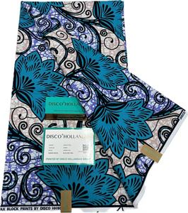 Tela de Algodón Artesanal con Estampado de Puntos de Colores, 6 Yardas, Textil Exclusivo Ankara con Estampado de Cera para Disfraces de Fiestas Nómadas de África Occidental - Product Image 3