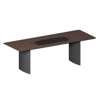 Ensemble de table à thé chinoise au design moderne en bois massif avec nouveau mobilier de bureau commercial grande table longue nouveau design pieds en métal