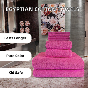 Zhouwen Customized 100% Terry Cloth Knitted 6-Piece <b>Bath</b> <b>Towel</b> <b>Set</b> Embroidered Logo Organic Solid Color 700-899 GSM Home Hair - Product Image 2