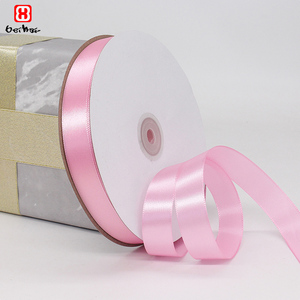 Cintas de regalo al por mayor rosa claro 20 mm 100 yardas por rollo cinta de satén para Rosas - Product Image 6