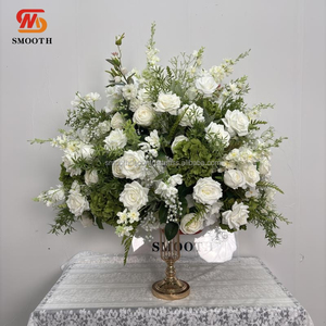 LISSE Bourgogne Rose Fleur Boule De Table De Mariage Décoration Haute Qualité Soie Floral Pièce Maîtresse Pour Noël - Product Image 6