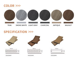 Planches de terrasse en WPC modernes Forestar pour extérieur, 135*23mm, co-extrusion solide, grain de bois naturel, imperméables - Product Image 4