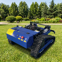 Tondeuse à gazon robotisée industrielle télécommandée, moteur à essence, chenilles, pour jardin, ferme, terrain accidenté, directement de l'usine