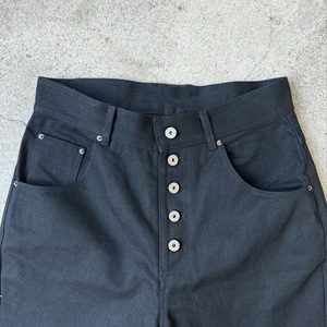 <span class=keywords><strong>Jeans</strong></span> da <span class=keywords><strong>Uomo</strong></span> Personalizzati in Denim Giapponese Selvedge Grezzo Nero Bianco a Gamba Dritta Stile Baggy - Product Image 5