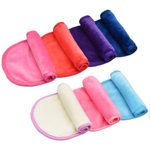 Le donne in microfibra make up di stoffa 100% tessuto in microfibra tovagliolo di fronte di corallo del panno morbido in microfibra makeup remover asciugamano - Product Image 5