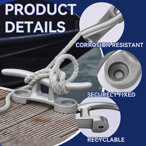 Étriers d'amarrage de type S résistants à la corrosion avec trous de fixation encastrés pour bateaux, quais et marinas - Product Image 5