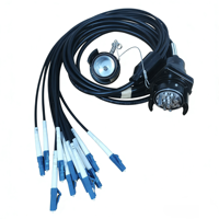 Cable de Conexión YZC (socket) - SC Monomodo de 4 Núcleos con Conector LC, Cable de Campo con TPU Trenzado Reforzado de 6.0mm, 5 Metros