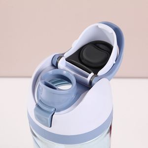 Tritan High Quality Double <b>Drinking</b> <b>Straw</b> Transparent <b>Plastic</b> Pop-Up Lid Travel Fruit Cup 750Ml Fitness Sports Water Bottle - Product Image 4