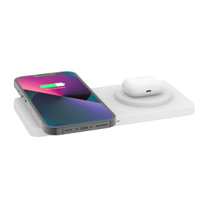 <span class=keywords><strong>Cargador</strong></span> inalámbrico magnético 2 en 1 de carga rápida Qi 15W portátil de fábrica para <span class=keywords><strong>iPhone</strong></span> <span class=keywords><strong>12</strong></span> 13 14 Series - Product Image 4