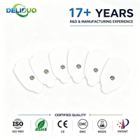 Pads en gel de remplacement pour électrodes 7x4,5cm, auto-adhésifs, réutilisables, hypoallergéniques pour appareil TENS EMS