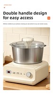 Mélangeur à pâte électrique multifonctionnel 5L en acier inoxydable 6 vitesses avec fonction de fermentation pour boulangerie artisanale, pain, pizza, raviolis