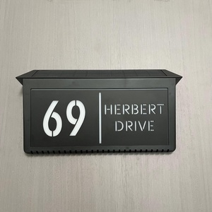 Elegante Placa con Número de Casa, Letrero de Dirección Solar Personalizado con Carga Solar para Direcciones de Apartamentos y Hoteles - Product Image 5