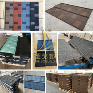 Teja de techo de metal recubierta de piedra de bajo espesor Costo por <span class=keywords><strong>metro</strong></span> <span class=keywords><strong>cuadrado</strong></span> para la construcción de viviendas económicas - Product Image 3