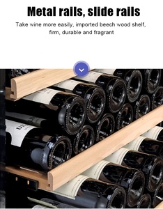 Cave à vin de qualité supérieure avec compresseur double, capacité de 274 bouteilles, étagères en bois et refroidissement par air - Product Image 5